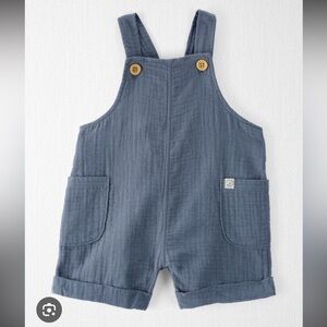 Carter’s Little Planet Denim Blue Organic Cotton Gauze Shortalls